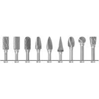 1855 Double Cut Carbide Burr Set, 9 Pieces Action Paper