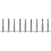 1855 Double Cut Carbide Burr Set, 9 Pieces Action Paper
