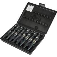 Reduced Shank Drill Bit Set, 8 Pieces, High Speed Steel Action Paper
