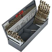 Heavy-Duty Jobber Length Combination Drill Bit Set, 114 Pieces, High Speed Cobalt Action Paper