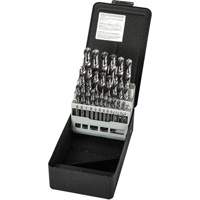 Stub Length Drill Bit Set, 29 Pieces, High Speed Steel Action Paper
