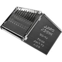 Jobber Length Drill Bit Set, 20 Pieces, High Speed Steel Action Paper