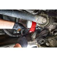 3/8" & 1/2" Drive Heavy-Duty Oil Filter Strap Wrench Action Paper