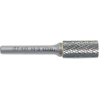Cylindrical Burr, 5/8" Dia., 1/4" Shank, 1" Depth of Cut Action Paper