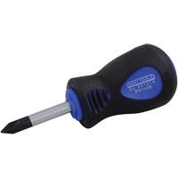 Stubby Screwdriver, #1, 3-1/4" L, Cushion Grip Handle Action Paper