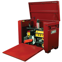 High-Capacity Drop-Front Chest, 60" x 31" x 45", Steel, Red Action Paper