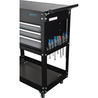 Utility Cart, 4 Drawers, 18" L x 33" W x 39" H, Black Action Paper