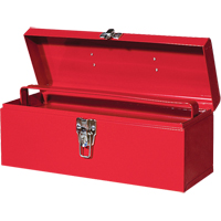 ATB100 Portable Tool Box with Metal Tool Tray, 6" D x 16" W x 6-1/2" H, Red Action Paper