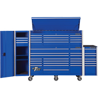 RX Series Side Cabinet, 3 Drawers, 19" W x 25" D x 61" H, Blue Action Paper