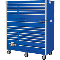 RX Series Rolling Tool Cabinet, 12 Drawers, 55" W x 25" D x 46" H, Blue TEQ501 | Action Paper