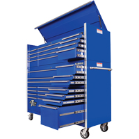 RX Series Rolling Tool Cabinet, 19 Drawers, 72" W x 25" D x 47" H, Blue TEQ506 | Action Paper