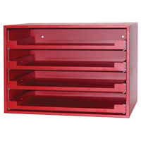 Compartment Rack, 15" D x 21" W x 15" H, Red Action Paper