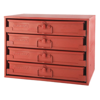 Compartment Rack With 4 Compartment Boxes, 4 Slots, 20-1/2" W x 12-1/2" D x 14-5/8" H, Red TEQ520 | Action Paper