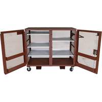 Armoire mobile en treillis, Acier, 49 pi³, Rouge Action Paper