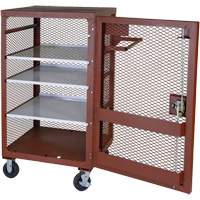 Mobile Mesh Cabinet, Steel, 22 Cubic Feet, Red TEQ807 | Action Paper