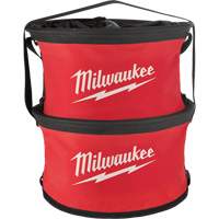 Sac range-tout style parachute, 11-4/5" lo x 11-4/5" la x 11" h, Nylon, Noir/Rouge Action Paper