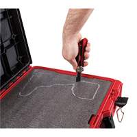 Packout Tool Case with Customizable Insert, 20-7/10" x 15-1/5" x 6-1/5", Black/Red Action Paper