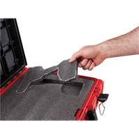 Packout Tool Case with Customizable Insert, 20-7/10" x 15-1/5" x 6-1/5", Black/Red Action Paper