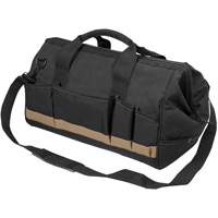 MEGAMOUTH Tool Bag, Polyester, 25 Pockets, Black Action Paper