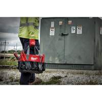 Sac ovale utilitaire, Nylon balistique, 24 pochettes, Noir/Rouge Action Paper