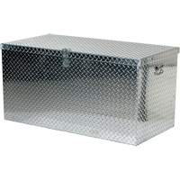 Aluminum Treadplate Portable Tool Box, 25-1/16" D x 49-1/4" W x 24" H, Silver Action Paper