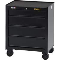 100 Series Rolling Tool Chest, 4 Drawers, 26-1/2" W x 18" D x 32" H, Black Action Paper