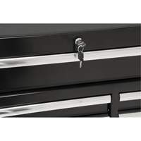 Chariot &agrave; outils industriel, 11 tiroirs, 41" la x 18-3/4" p x 39-1/3" h, Noir Action Paper