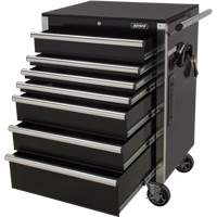 Heavy-Duty Tool Cart, 7 Drawers, 28" W x 22" D x 42-3/8" H, Black Action Paper