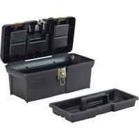 2000 Series Tool Box with Tray, 16" W x 7-1/10" D x 8-1/10" H, Black/Yellow Action Paper