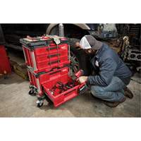 Packout 3-Drawer Tool Box, 16-1/3" x 14-1/3" x 22-1/5", Black/Red Action Paper