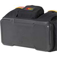 Molded Base Open-Top Tool Box, Ballistic Polyester, 17 Pockets, Black/Blue Action Paper