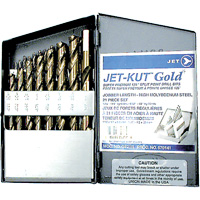 Jeu de forets de premi&egrave;re qualit&eacute; GF21R Jet-Kut GOLD, 21 morceaux, Acier Action Paper