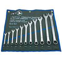 11-Piece SAE Raised Panel Combination Wrench Set, Combination, 11 Pieces, Imperial Action Paper