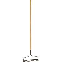 Bow Rake, Wood Handle, 51" L, 14" Blade, 14 Tines Action Paper