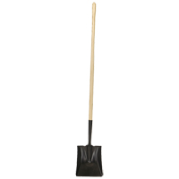 Square-Point Shovel, Wood, Tempered Steel Blade, Straight Handle, 49-1/2" Long TFX930 | Action Paper