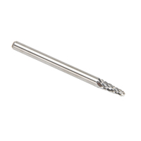Solid Carbide Burrs - Taper Shape Radius End 14°, 1/8" Shank Action Paper