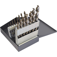 Drill Sets, 15 Pieces, High Speed Steel Action Paper