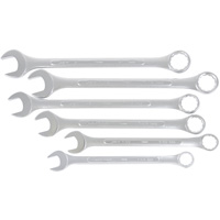 Fully Polished Long Pattern Combination Wrench Set, Combination, 6 Pieces, Imperial Action Paper