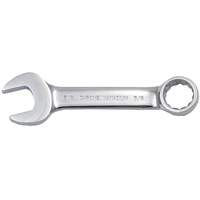 Fully Polished Stubby Combination Wrench, 12 Point, 3/8", Chrome Finish Action Paper