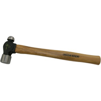 Heavy-Duty Ball Pein Hammer, 8 oz. Head Weight, Plain Face, Wood Handle Action Paper
