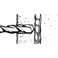 Rotary Rebar Cutters, 3/8", SDS-Plus Shank, Carbide Action Paper