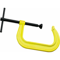 Hi-Vis Safety C-Clamp, 2-1/8" (54 mm) Capacity, 2-1/4" (57 mm) Throat Depth Action Paper
