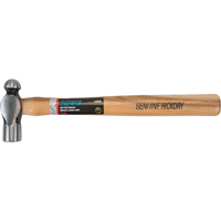 Ball Pein Hammer, 8 oz. Head Weight, Plain Face, Wood Handle Action Paper