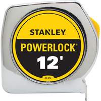 PowerLock&reg; Tape Measure, 3/4" x 12', Imperial Graduations Action Paper