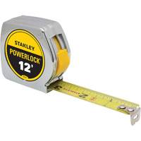 PowerLock&reg; Tape Measure, 3/4" x 12', Imperial Graduations Action Paper