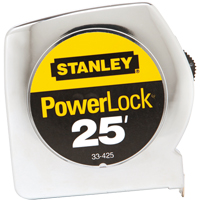 PowerLock&reg; Measuring Tape, 1" x 25', 16ths of an Inch Graduations Action Paper