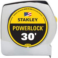 PowerLock&reg; Tape Measure, 1" x 30', Imperial Graduations Action Paper