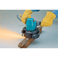 6" Vertical Cup Wheel Grinder Action Paper