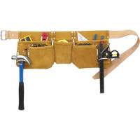 Journeyman's Carpenter Tool Belt, Leather, Tan Action Paper
