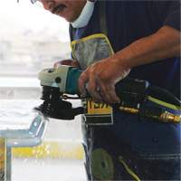 Electronic Stone Polisher, 4" Pad, 7.9 A, 2000-4000 RPM Action Paper